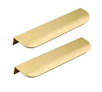 Manijas ocultas, manija invisible del gabinete, Pomo de puerta invisible for armario cocina, tiradores ocultos con borde dedo, cajón dorados, 2 piezas(Hole distance 416mm)