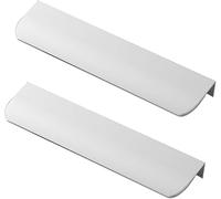 Manijas ocultas, manija invisible del gabinete, Tiradores ocultos de aleación aluminio for armarios, cocinas, cajones, color blanco, 2 unidades(Overall length 600mm)