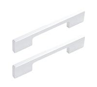 Manijas para Muebles Aleación de Aluminio Tiradores para Armario Manija de Puerta Tirador de Cajón Perilla Armario Manillas Perilla Picaportes 2 Piezas (Hole distance 128mm)