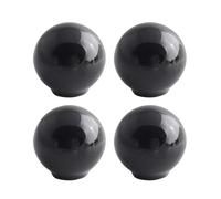 Manijas Para Muebles Mango de bola de Cerámica Pomos Cocina Manijas Tiradores de Puerta Armarios Cajones Tiradores (Negro,4 Piezas)