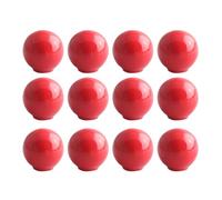 Manijas Para Muebles Mango de bola de Cerámica Pomos Cocina Manijas Tiradores de Puerta Armarios Cajones Tiradores (Rojo,12 Piezas)