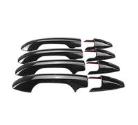 Manijas Puerta Exteriores Cromadas 8 Piezas Para CRV 2007 2008 2009 2010 2011 Embellecedor Puerta Exterior Pegatina Piel Accesorios Coche Maneta Exterior coche(8Piece Carbon fiber)