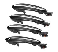 ManijasExteriores Puertas Automóvil Para B&MW Para Serie 5 6 7 F07 F10 F11 F06 F12 Cubierta Exterior Manija De Puerta Color Blanco Acceso Cómodo Coche Delantero Trasero Izquierdo Derecho(Negro)