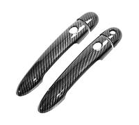 ManijasExteriores Puertas Automóvil Para Clio MK3 Manija Puerta Inteligente Un Solo Orificio Y Doble Decoración Cuenco Protector Carrocería Antiarañazos Kit Actualización Compatible Con(2 Doors Carbon