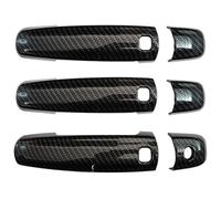ManijasExteriores Puertas Automóvil Para Suz&uki Para Vitara Manija De Puerta Inteligente Un Solo Orificio Y Doble Marco Decorativo Película Protectora Exterior Antiarañazos Accesorios(3 Doors Carbon
