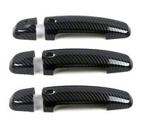 ManijasExteriores Puertas Automóvil Para Suz&uki Para Vitara Manija De Puerta Inteligente Un Solo Orificio Y Doble Marco Decorativo Película Protectora Exterior Antiarañazos Accesorios(3 Doors Carbon
