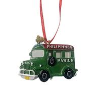 Manila Filipinas 3D Árbol de Navidad Decoración Colgante de resina Colgante de recuerdo de viaje Regalo