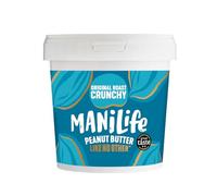 ManiLife Mantequilla de Cacahuete - Peanut Butter - Natural, de Origen único, sin Aditivos, sin Azúcar Añadida, sin Aceite de Palma - Crujiente Tostado Original - (1 x 900g)