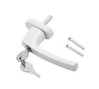 Manilla Con Cerradura Para Ventana Juego de 4 manillas ventana aleación aluminio blanco con cerradura, universal for puertas llave for doble acristalamiento, seguridad infantil for