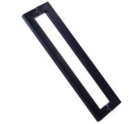 Manilla De Acero Inoxidable for Puertas, Manillas Empujar-tirar De Cristal, Duraderas, Fáciles De Instalar, Adecuadas for Puertas Domésticas, De Hoteles(Black,43.8cm/17.2in)