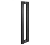Manilla de acero inoxidable negro de doble acción para puertas de cristal - Manilla para puerta corredera de 43,8 cm para baño, ducha, entrada interior/exterior - Diseño ,One Color-43.8cm/17.2in