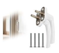 Manilla De Aluminio Para Ventanas, Juego De 2 Cerraduras De Seguridad, Diseño Ergonomico Y Moderno, Ideal Para Ventanas Estándar Y Puertas De Balcón, Color Blanco Manilla Ventana Aluminio