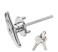 Manilla de Puerta y Juego de Llaves Hexagonales con Mango en T - Manivela de Puerta y Cerradura de Puerta de Ventana Deslizante Ajustable - Mejora tu Garaje con Estilo y Seguridad