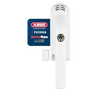Manilla de ventana con cerradura ABUS FG300A, pomo de ventana con cilindro de presión y función de alarma, varias opciones de cierre, nivel de seguridad ABUS, blanco