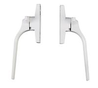 Manilla de ventana Pestillos de manija ventana abatible aleación aluminio, piezas repuesto reparación hebilla bloqueo puerta abierta empuje acero y plástico(Left)