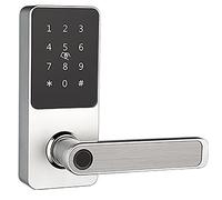 manilla inteligente para puertas Cerradura de puerta sin llave 5 en 1 con huella dactilar, aplicación, código teclado, tarjeta IC, mecánica, Bluetooth y anti-mirones virtual