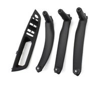Manilla Interior Coche Para X5 Para X6 E70 E71 E72 2007-2014 LHD RHD Cubierta De Reposabrazos Puerta Interior Mejorada Reemplazo Manija Tracción(Black LHD 4PCS SET)