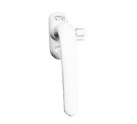 Manilla Izquierda/Derecha Ventana, Manija de ventana con cerradura aleación aluminio, universal, hebilla desbloqueo, antirrobo, for mejoras del hogar, herrajes ventanas(White Left)