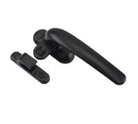 Manilla Izquierda/Derecha Ventana, Manija de ventana con cerradura aleación aluminio, universal, hebilla desbloqueo, antirrobo, for mejoras del hogar, herrajes ventanas(Black Right)