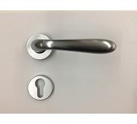 Manilla para puerta de SIDNEY 1126 de maritech Cromado Satinado, foro Cilindro Yale, completa para un Puerto Dentro + fuera, Roseta MM50 con muelle de retorno Tornillos de Montaje incluidas