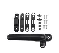 Manilla para ventana, Manija de puerta ventana, aleación aluminio, push-pull, interior, exterior, hebilla abierta, Multicolor, izquierda y derecha(Schwarz,Right)