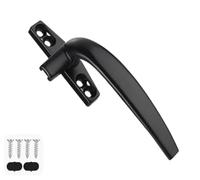 Manilla para ventana, Tiradores for puertas y ventanas de aleación aluminio acero plástico con hebilla bloqueo, paquete multicolor 1(50 Black,Left 1pcs)