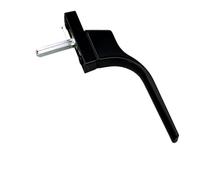 Manilla Para Ventanas Manija de transmisión puerta y ventana acero plástico, cerradura manija empotrada exterior gruesa, Metal sólido(Black high standard)