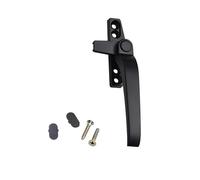 Manilla Para Ventanas Manija de ventana, ferretería for el hogar, palanca, manijas bloqueo abatibles, instalación práctica, tapa decorativa, Accesorios for(Right Black)