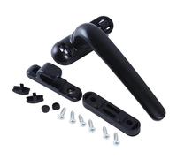 Manilla Para Ventanas Manija de ventana Universal for niños, bloqueo llave con cerraduras, manija puerta seguridad for ventanas doble acristalamiento, giratoria for(1 pc Black left)