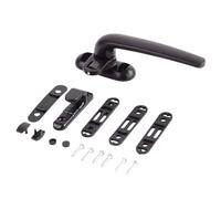 Manilla Para Ventanas Manijas universales for ventanas con manija de cerradura, puerta aleación aluminio, bloqueo abatible repuesto for y ventana(Right Black)