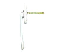 Manilla Para Ventanas Puerta plegable de aleación zinc, manijas finas en forma espada, amplia aplicación, confiable(White)