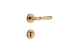 manilla puerta Cerradura de puerta interior, perilla de puerta doble con luz americana silenciosa, manija de puertas de madera maciza, cerradura de dormitorio for Baño tirador puertas(Color3)