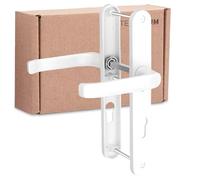 manilla puerta exterior delantera para puertas exteriores: manillas puertas exterior, maneta puerta exterior de puerta de 92 mm (RAL 9016)