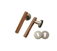 manilla puerta Manijas de puerta de madera de las cerraduras de la llave de la palanca de la puerta de la privacidad for los dormitorios y los baños interiores interior(Color7,Magnetic lock)