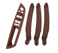 Manilla puerta Para E71 Para E72 Para X6 Para SAV 2007-2014 Manillar De Puerta Interior De Coche Izquierdo Derecho(Brown-4pcs)