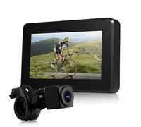Manillar 1080P Cámara de visión trasera recargable para bicicleta con visión nocturna 4 3 150 gran angular soporte ajustable compatible con Mountain Road