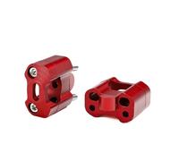 Manillar Abrazadera Elevadores 1 Par 22 Mm 28 Mm Abrazaderas De Barra De Motocicleta Adaptador De Elevadores De Manillar 7/8 "1-1/8 Motocicleta Universal(28mm Red)