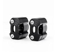 Manillar Abrazadera Elevadores 1 Par 22 Mm 28 Mm Abrazaderas De Barra De Motocicleta Adaptador De Elevadores De Manillar 7/8 "1-1/8 Motocicleta Universal(22mm Black)