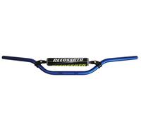 Manillar Accossato de aluminio anodizado azul con Traversino+Parachoques para Beta TR 34 desde 1987 hasta 1989 (CC 240) Altura Media