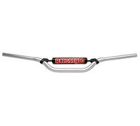 Manillar Accossato Made in Italy D.22, Suzuki > DRZ 400 E 400 cc (2000-2005), color plateado y parachoques rojo (SH2R)