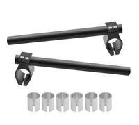 Manillar ajustable de carreras para motocicleta y ATV con clip de 26 mm, 30 mm, 31 mm, tubo de horquilla para uso general, aleación de aluminio, oro (negro)