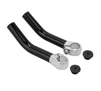Manillar barra final bicicleta, resistente aleación aluminio negro, Cuernos para bicicleta estática, accesorio reemplazo ergonómico para ciclismo indoor, gimnasio y entrenamiento en casa