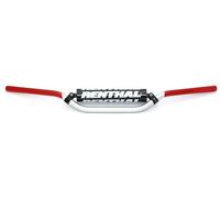 MANILLAR DE 7/8 PULGADAS (22 MM) MANILLAR MX PLATEADO/ROJO RC CON ACOLCHADO GRUE