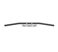 MANILLAR DE ACERO DE 25,4 MM, EXTENSIBLE, LARGO, NEGRO (CON RANURAS PARA CABLE)