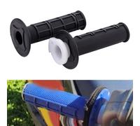 Manillar de agarre de bloqueo de motocicleta de 22 mm, material TPE con tubo del acelerador, compatible con modelos de motocross y motocross (negro)