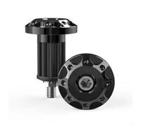 Manillar de aleación de aluminio para motocicleta, bloques anticaídas, 11 x 8 x 3 cm, para manillares de 16-18 mm, juego de 2, negro/plateado/azul/rojo/dorado (negro)