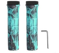 Manillar de bicicleta de aleación de aluminio de 19 mm con diseño antideslizante de doble bloqueo para bicicletas plegables, ligero y absorbente de golpes (verde)