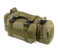 Manillar de bicicleta, multifuncional, riñonera frontal para bicicleta, bolsa de pesca para aparejos de pesca, mochila de hombro para entrenamiento de fotografía, Khaki