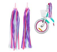 Manillar de bicicleta para niños - 25 cm/9,84 pulgadas 1 pieza con cable de remolque arcoíris, cinta con borlas de colores, ropa para niñas y niños | Accesorios para bicicletas, bicicletas, scooters y
