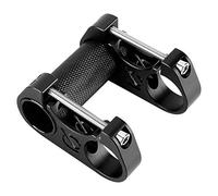Manillar de bicicleta plegable de doble vástago ajustable ultraligero DoubleStem para entusiastas del ciclismo (Negra)